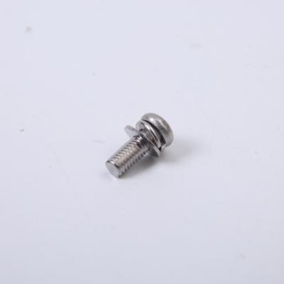 China M2 M2.5 M3 M4 Stainless Steel Screws Round Head Pan Head Bolt With Washer Combination for sale