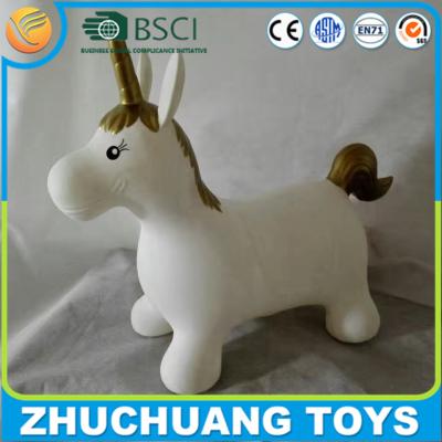 China white color painting kids ride on unicorn toys for sale