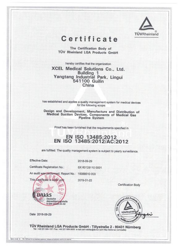 EN ISO 13485 : 2012 - XCEL Medical Solutions Co., Ltd.