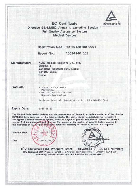 EC Certificate - XCEL Medical Solutions Co., Ltd.