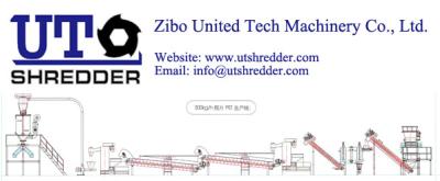 China Plastic PET bottle recycling line/ waste plastic shredder & recycling plant - Zibo United Tech Machinery Co., Ltd. for sale