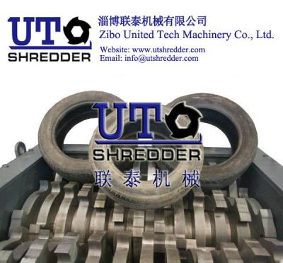 China Trituradora automática del neumático del camión de la trituradora del neumático de coche del OEM, trituradora inútil del neumático, máquina reycling del neumático de la trituradora de 2 ejes en venta