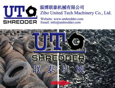 China high efficiency rubber shredding machine/tyre shredder / waste rubber tire recycling machine/ tire cutter/ tyre recycle for sale