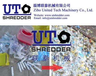 China Solid Waste Shredder/Medical Waste Shredder / double shaft shredder/Biomedical waste shredder/two rotor crusher for sale