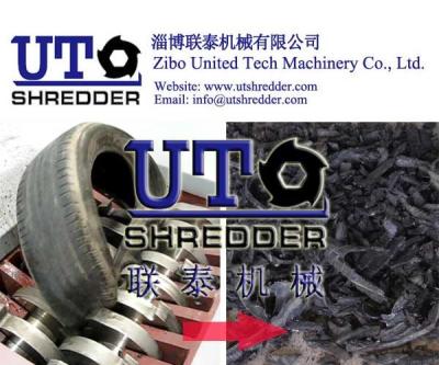 China Car/truck tyre crushing machine, waste tire shredder, double shaft shredder/used tyre recycling machine for sale
