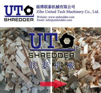 China Waste furniture shredder/double shaft shredder, wood chipper, wood crusher for sale