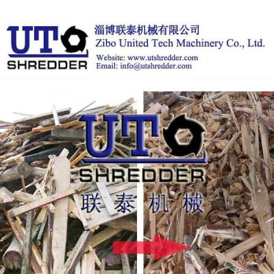 China United Tech Machinery Hot Sale wood pallet shredder machine/ wood furniture shredder/ double shaft shredder for sale