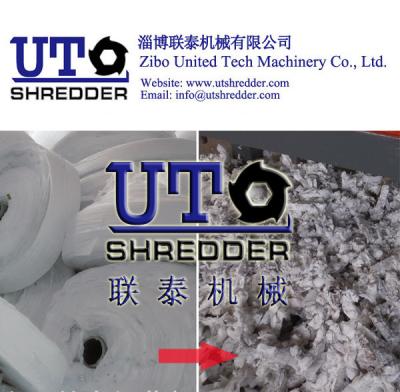China adhesive bonded fabric shredder / non-woven fabric shredder, cloth crusher, texitle recycling, waste fiber shredder for sale