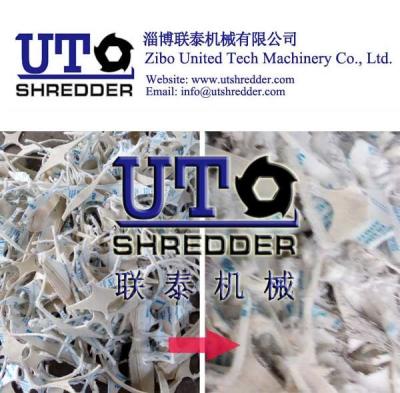 China double shaft shredder -shoes waste shredder, textile shredder, cloth recycling, fiber shredder, double shaft crusher for sale