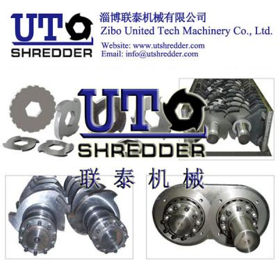 China produce and supply high quality blade & knives in double shaft shredder / two rotor crusher / twin shaft shredder for sale