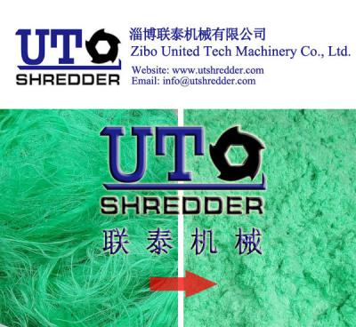 China high efficiency fishing net shredder, plastic fishing net crusher, plastic recycling machine - double shaft shredder for sale