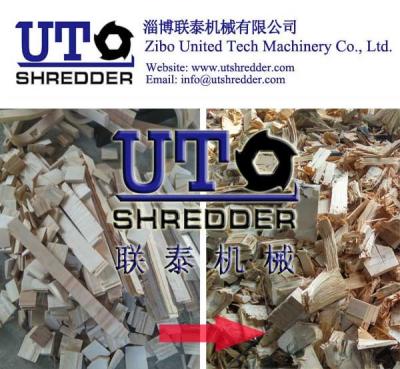 China United Tech Machinery High efficiency  Waste furniture shredder/ 2 shaft shredder, plywood wood chipper, tree crusher for sale