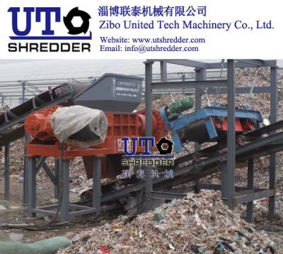 China high quality double shaft shredder/ shred ragger wire from pulping process in pulp and paper factory/ plastic recycling for sale