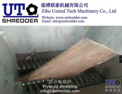 China wood shredder, plywood crusher, shred machine, crushing shredder, four shaft shredder from UT biomass shredding crusher for sale