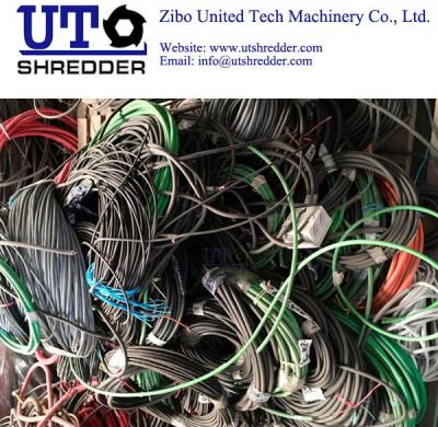 China Zibo unió la maquinaria Co. de la tecnología, el cable inútil de la fuente y el alambre que machacaban y que clasificaban el sistema de proceso, reciclaje carble del alambre en venta