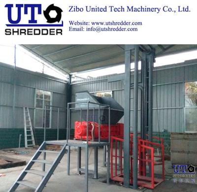 China strong double shaft shredder/ Solid Waste Shredder/Medical Waste Shredder/ two engine shredder/ biomedical waste crusher for sale