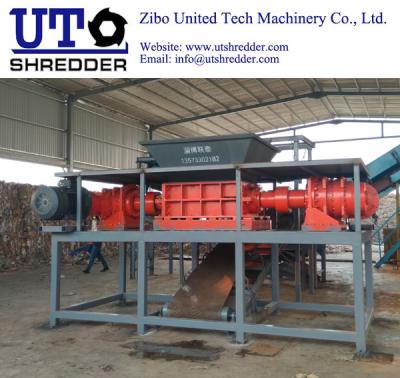 China paper mill waste 2 shaft shredder in the plastic waste from pulp paper factory/ pulper tails shred/plastic shredder for sale