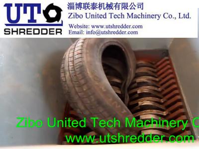 China high quality rubber tire crusher / tire shredder / tire breaker / double shaft shredder/ low noise, high efficiency for sale