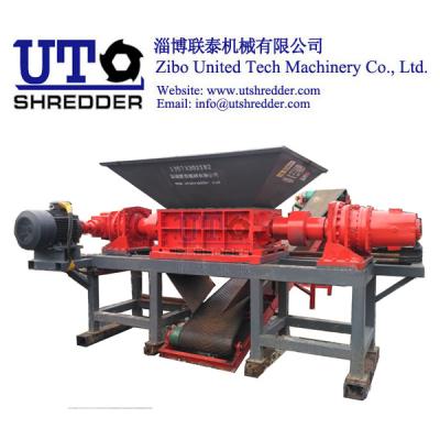China Tire double shaft shredder from china, truck tyre size reduction machine, disposal tire crusher, recycle tire equipment for sale
