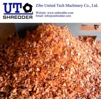 China High capacity low noise biomass wood Shredding Machine, waste crusher,  tree root shredder, Single Shaft Shredder for sale