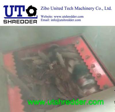 China waste wood board /wood box / wood furniture Shredding machine, single shaft shredder, tree bark crusher, biomass shreded for sale