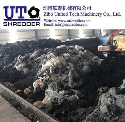 China UT black fatlute shredder, dark oil sludge crusher, shred machine to oil mud, oil clod size reduction, crush machine for sale