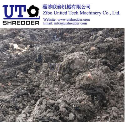 China black mud plastic mixture crushing equipment, crush machie to sludge bag, waste oil sludge disposal managment equipment for sale