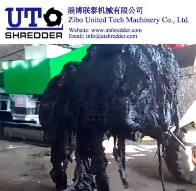 China waste oil sludge management equipment, oil mud shredding machine, double shaft shredder, UT machinery factory for sale
