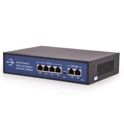 Chine 4 commutateur de réseau gauche d'IEEE 802.3af Poe de l'Ethernet 10/100mbps à vendre