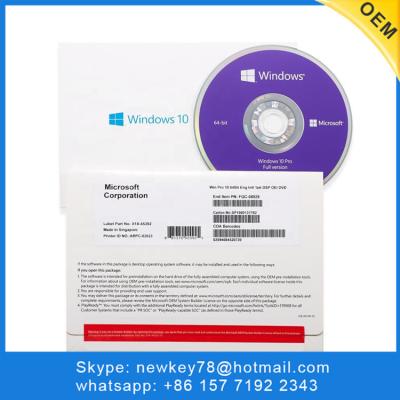 China Retalho do bocado do software 64 da etiqueta do COA de Microsoft Windows 10 originais pro à venda