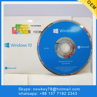 China OEM original auténtico del hogar de Microsoft Windows 10 con el sistema operativo del triunfo 10 del DVD en venta