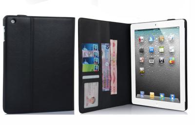 China Wallet Style ipad2 / ipad3 / ipad4 Tablet PC Leather Case with 7 cards / money slots for sale