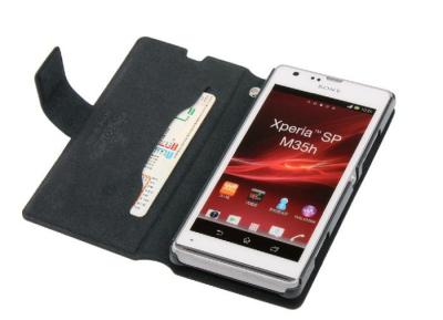 China Wallet Type Sony Xperia Leather Case with Button For SONY Xperia SP M35h C530x C5302 C5303 for sale