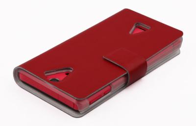 Chine Portefeuille blanc/de noir Sony Xperia de cuir de caisse pour le téléphone portable de Sony Xperia V LT25i à vendre