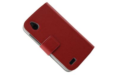 China Caja auténtica vertical del teléfono del cuero de HTC del tirón para el deseo V T328W/deseo X T328e de HTC en venta