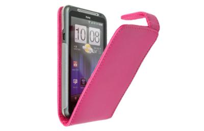 China caixa Não-tóxica do telefone do couro da aleta HTC para HTC EVO 3D G17 X515M, cor feita sob encomenda à venda