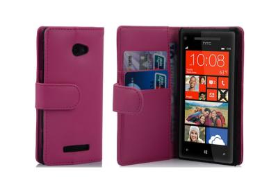 Chine Le support de couverture de cas de téléphone portable de portefeuille de mode pour des fenêtres de HTC téléphonent 8X à vendre