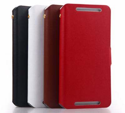 China Genuine Red HTC Leather Phone Case , HTC ONE MAX T6 Wallet Case With Card Holder for sale