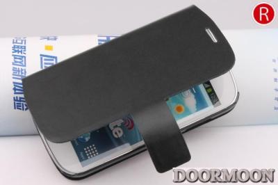 Chine La secousse Samsung de livre noir téléphonent les caisses en cuir pour la galaxie I8730 exprès extra mince à vendre