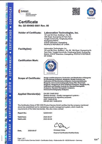 ISO13485 - Labnovation Technologies, Inc.