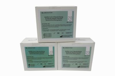 China 20 Tests CoV-19 Neutralizing Antibody Rapid Test Kit 95 Percent Accuracy for sale