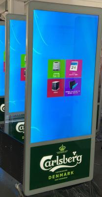 China Custom Advertising Free Standing Digital Display Screens Lcd Kiosk 65 Inch for sale