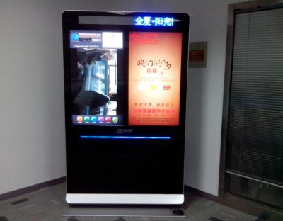 China Exhibición interactiva Wifi/3G de la señalización de Digitaces del sistema androide doble de la pantalla en venta