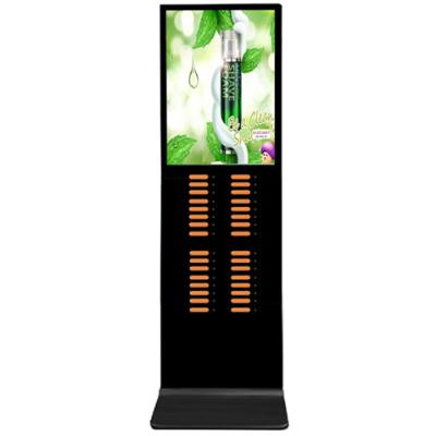 China AAA Li Polymer 48 Slots Rental Kiosk Station Big LCD Advertise Screen MSDS for sale