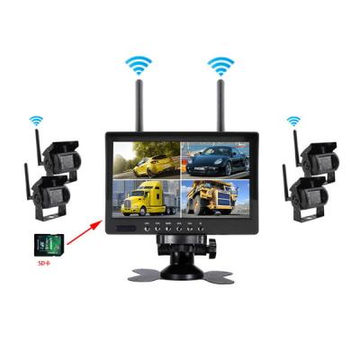 China Wireless Truck CCTV with 4 channels cameras monitoring and recording truck surveillance system for sale