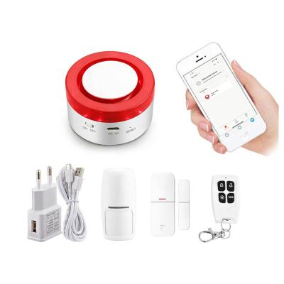 China Remote Control 120DB DC5V WiFi Security Alarm System for sale