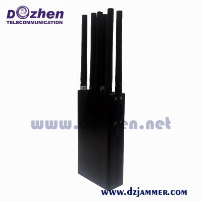 China 8 Antenna Handheld Jammers WiFi GPS L1 L2 L5 and 2G 3G 4G All Phone Signal Jammer for sale