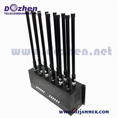 China Indoor 12 Bands Desktop mobile Phone Wi-Fi GPS All Bands Phone Jammer device to block mobile phone signal for sale