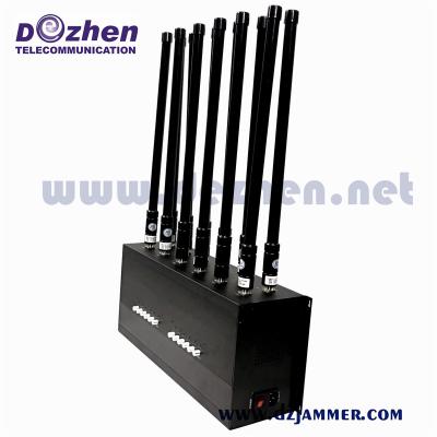 China Customized Newest 12 Band Jammer GSM Dcs 3G 4G Cell Phone Signal WiFi GPS and RF Jammer for sale