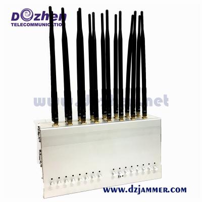 China Mobile Phone Jammer GSM 3G 4G 5g Signal Blocker 160W 16 Bands 10W/ Band 100 Meters for sale